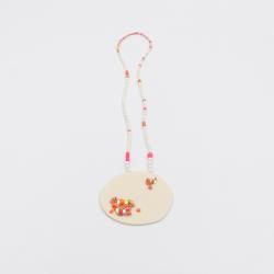 Confetti Necklace (white/orange) by Melinda Young