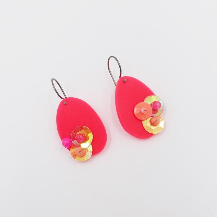 Confetti Earrings Pink by Melinda Young