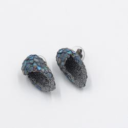 Wing Shape Earrings_Blue by Carina Chitsaz-Shostary