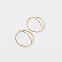1/2 Circle Earrings Yellow Gold by Herman Hermsen